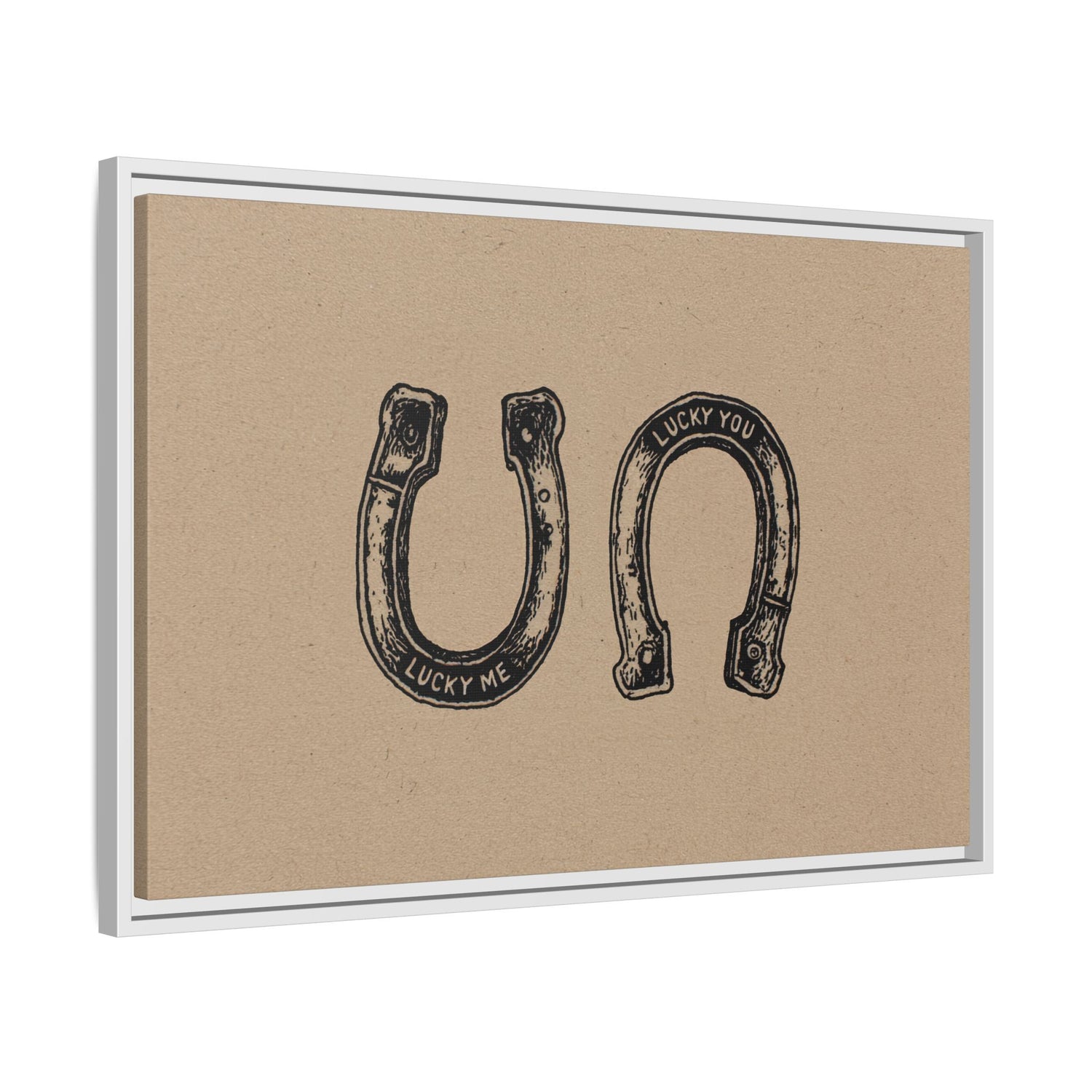 Framed Canvas - Lucky Me Lucky You Horseshoes