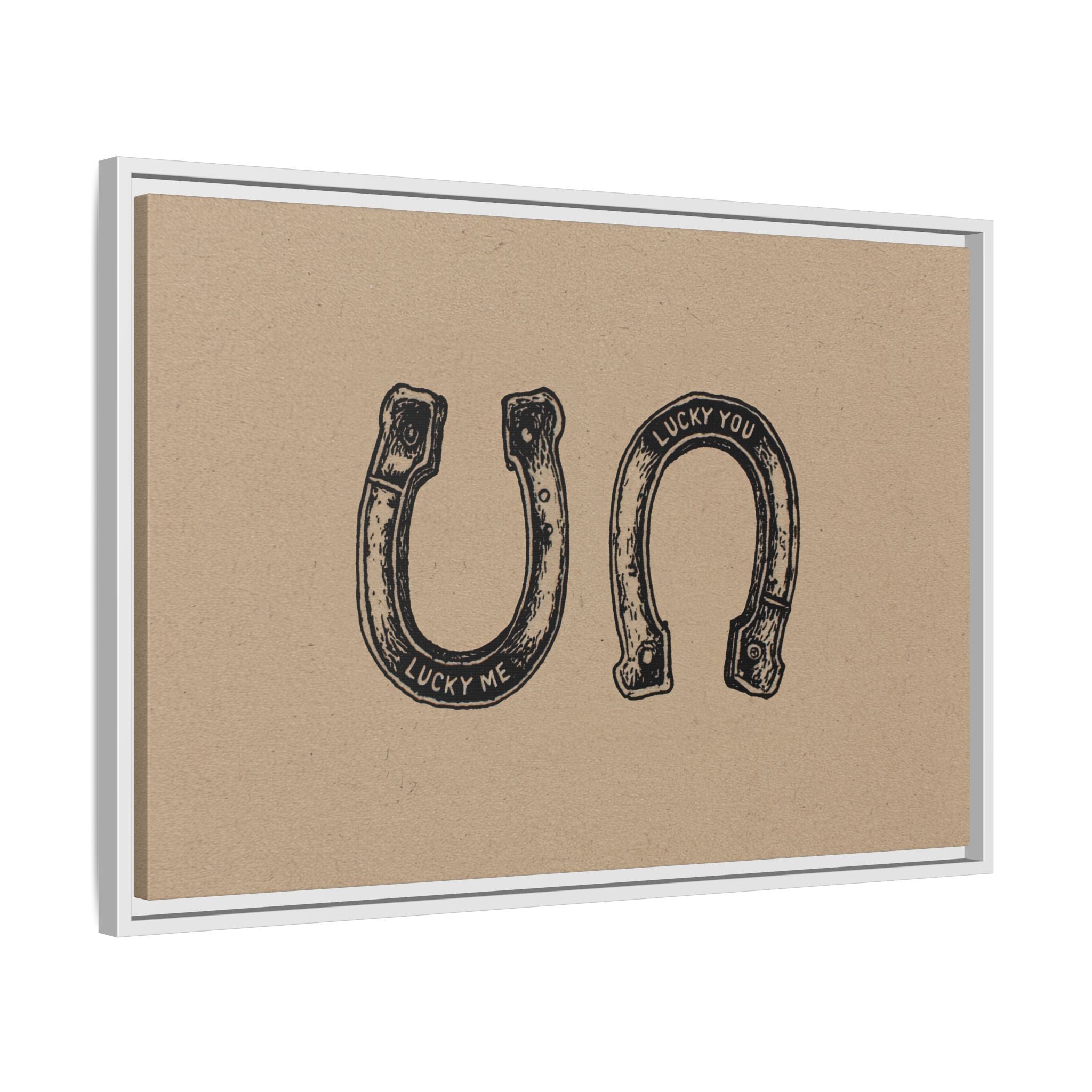 Framed Canvas - Lucky Me Lucky You Horseshoes