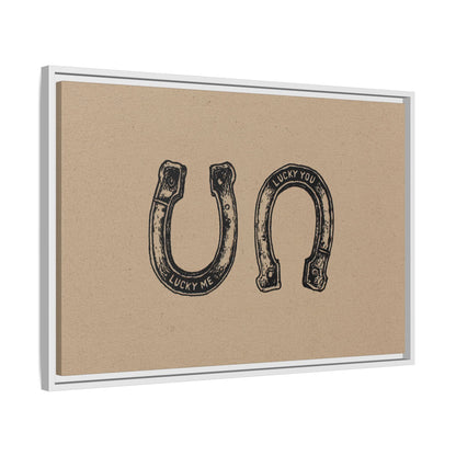 Framed Canvas - Lucky Me Lucky You Horseshoes