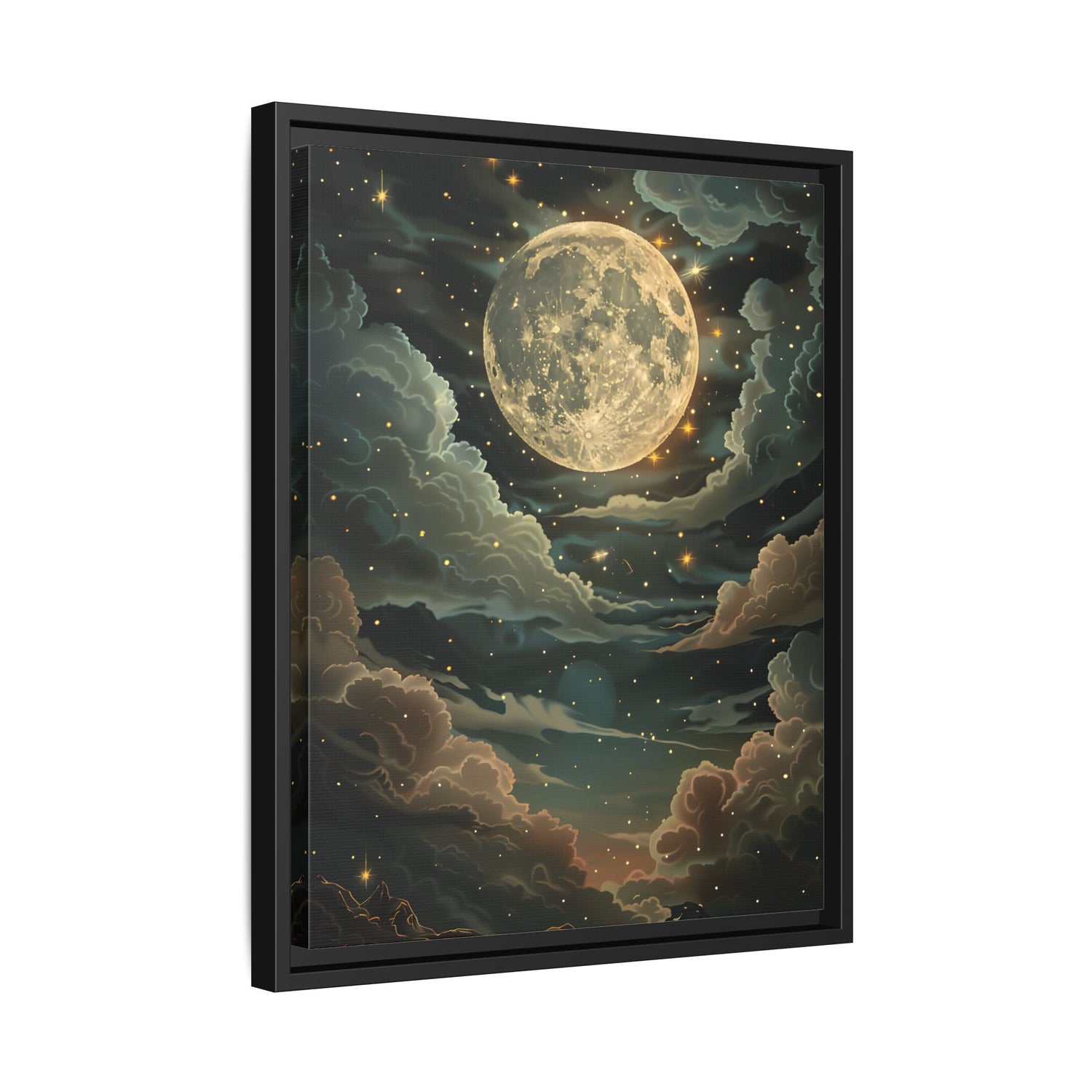 Framed Canvas - Enchanting Lunar Glow
