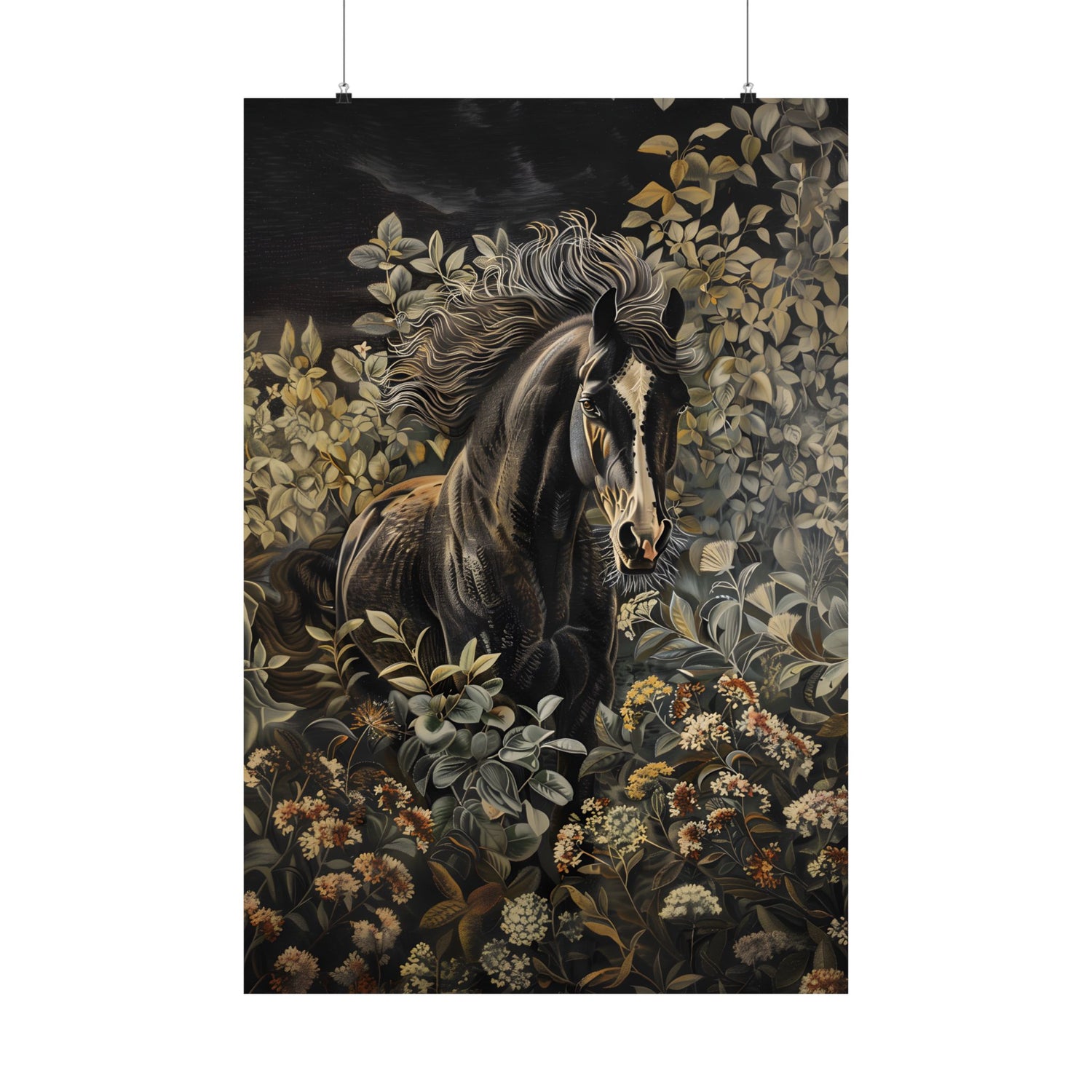 Equine Elegance in Twilight Bloom