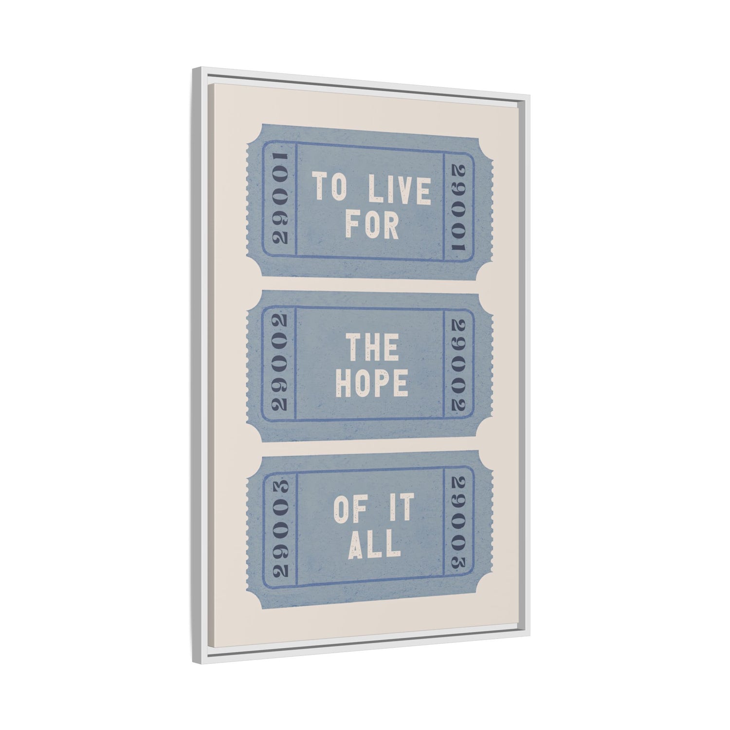 Framed Canvas - The Hope Ticket Trilogy