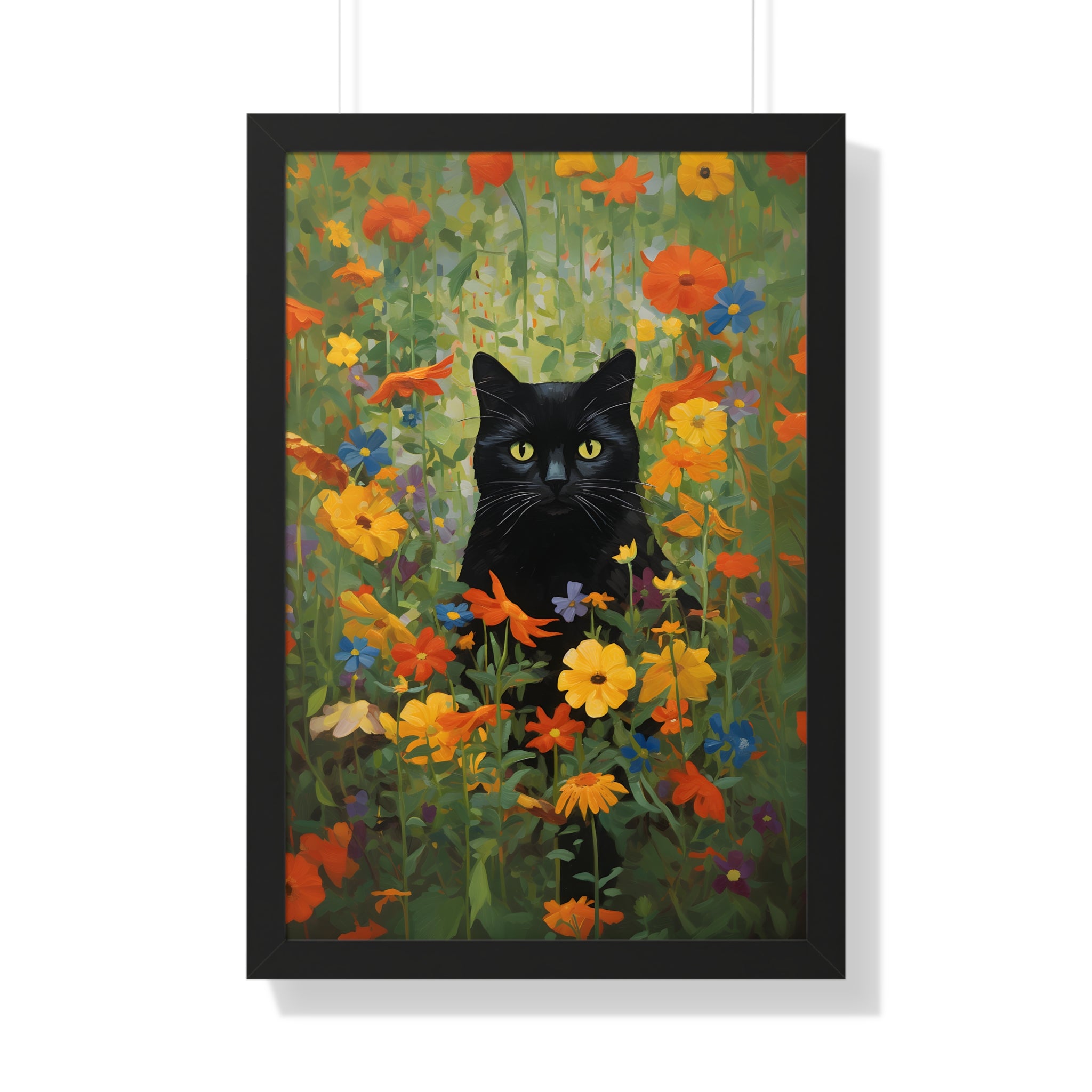 Framed Paper Print - Midnight Whiskers in Bloom