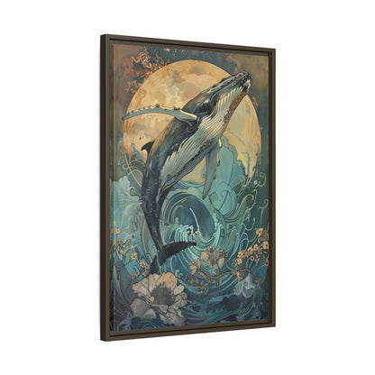 Framed Canvas - Moonrise Humpback Bloom