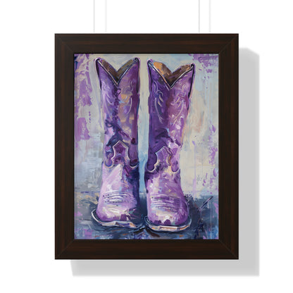 Framed Paper Print - Violet Cowgirl Spirit