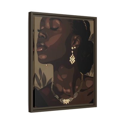 Framed Canvas - Golden Melanin Muse