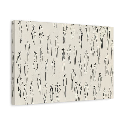 1.25" Matte Canvas - Crowd in Motion Linework