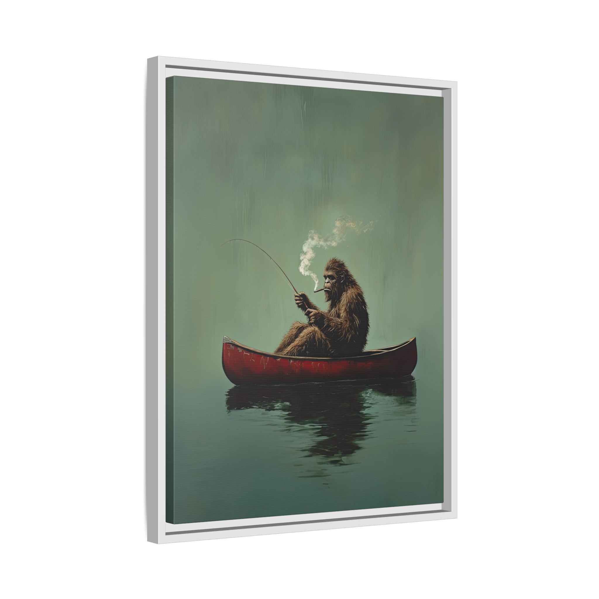 Framed Canvas - Bigfoot Canoe Adventure
