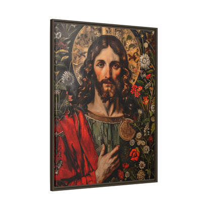 Framed Canvas - Sacred Floral Savior