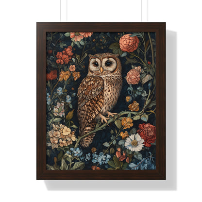 Framed Paper Print - Guardian of the Floral Night