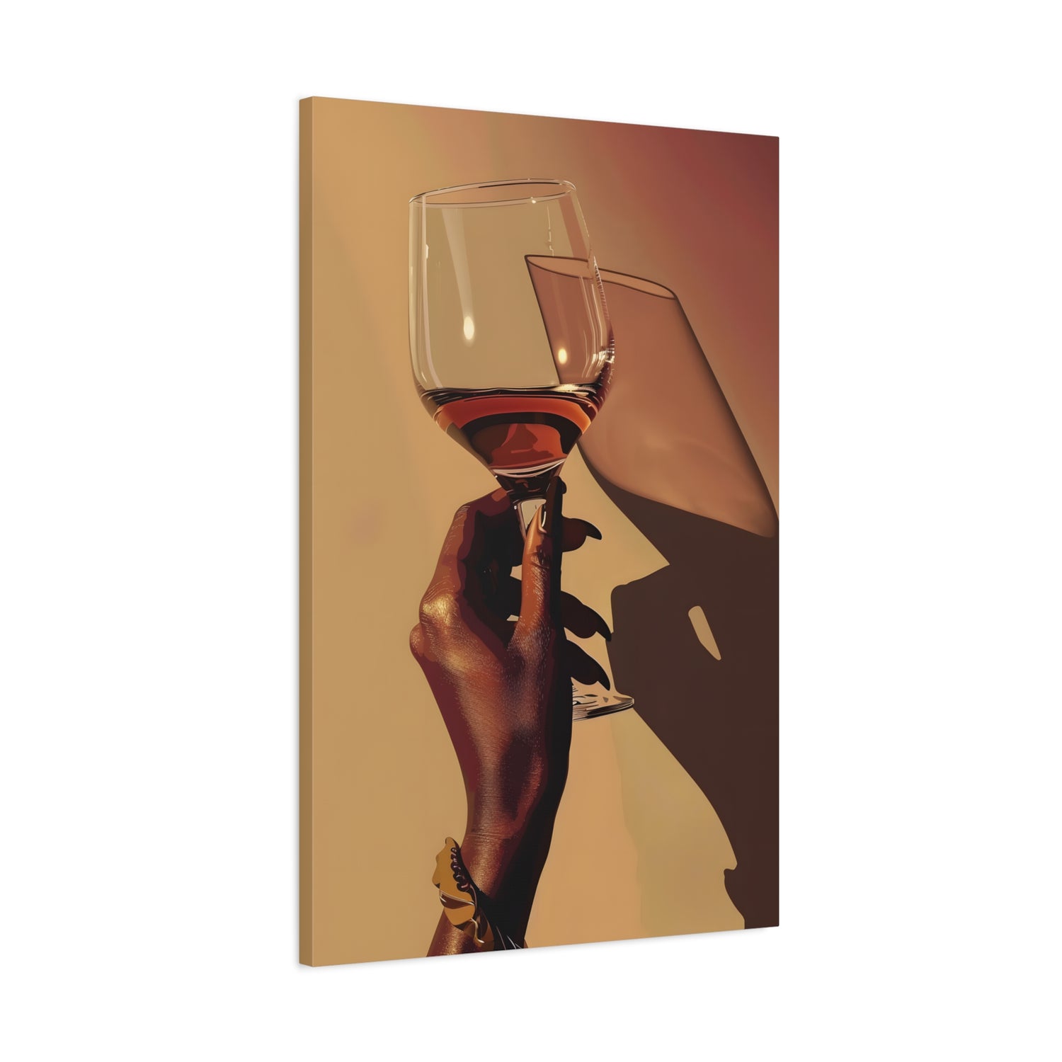 1.25" Matte Canvas - Golden Hour Wine Toast