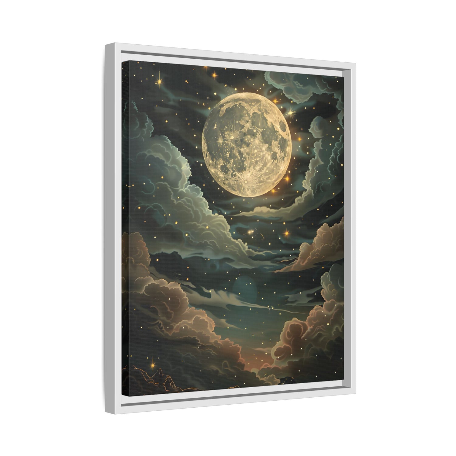 Framed Canvas - Enchanting Lunar Glow