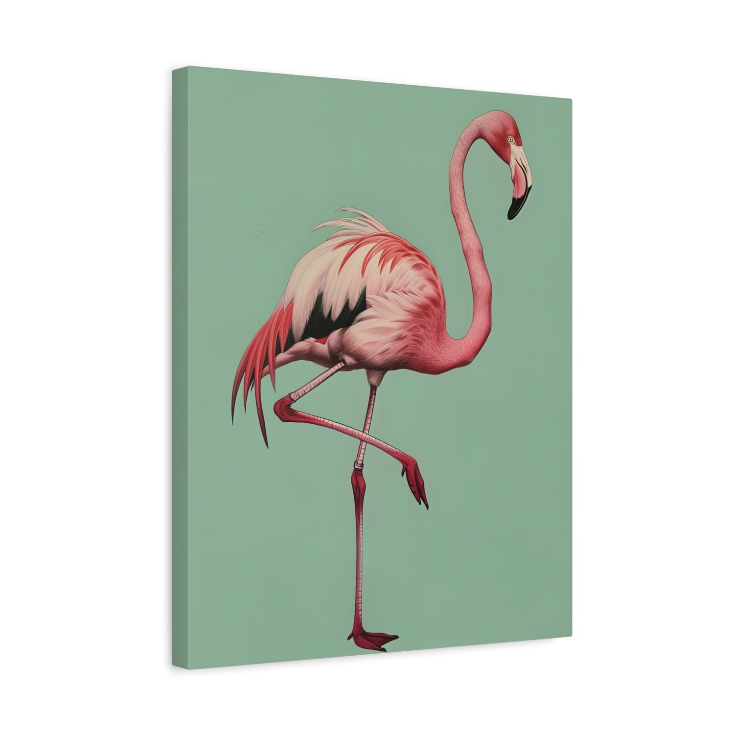 1.25" Matte Canvas - Pink Flamingo Tropical