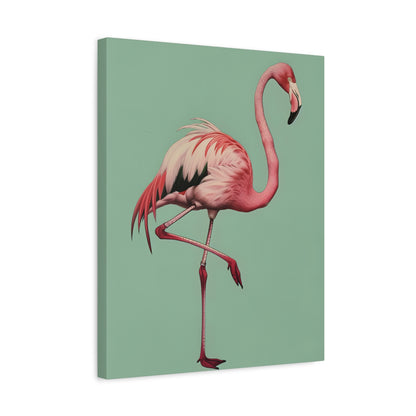 1.25" Matte Canvas - Pink Flamingo Tropical
