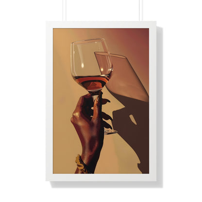 Framed Paper Print - Golden Hour Wine Toast