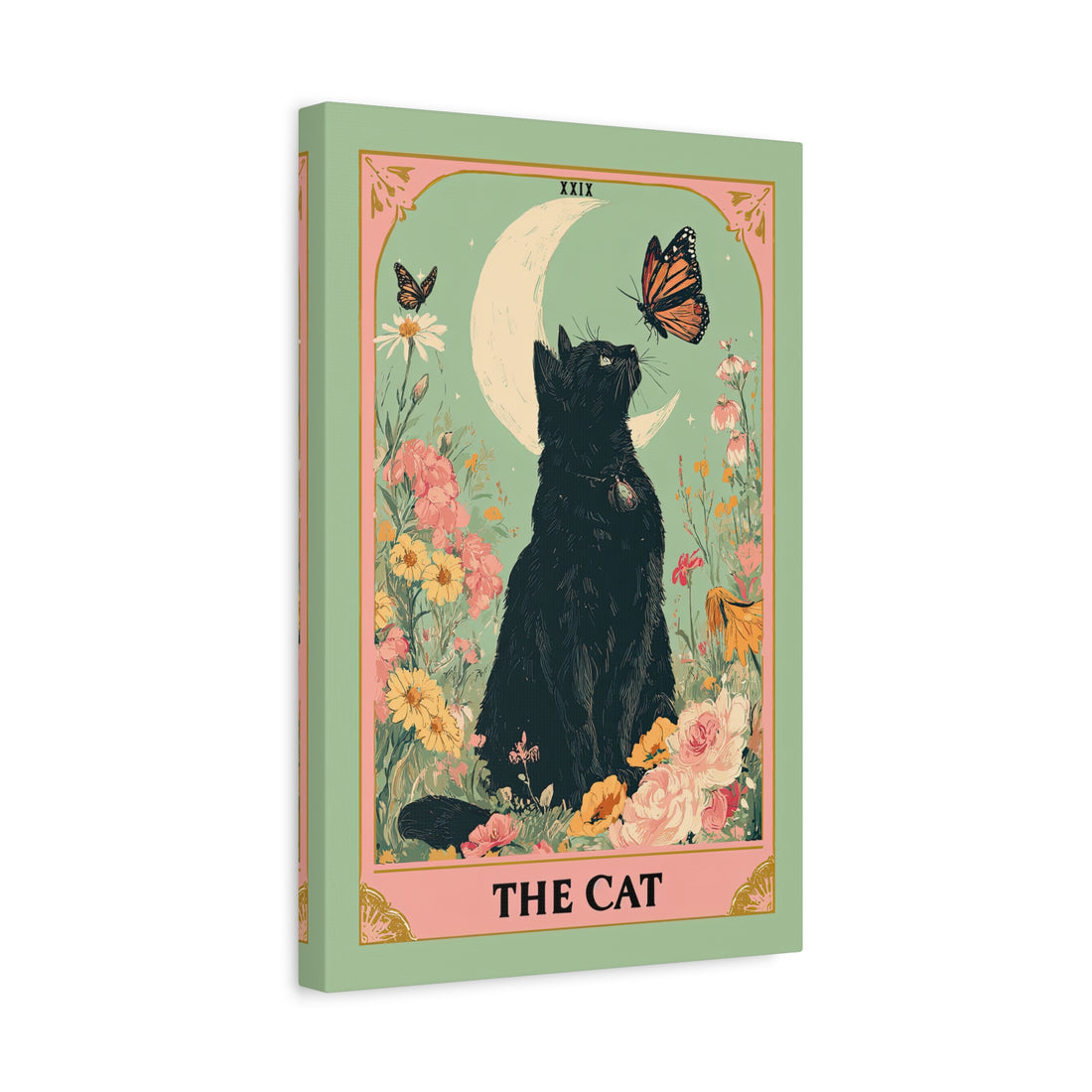 1.25" Matte Canvas - Moonlight Familiar Tarot Cat