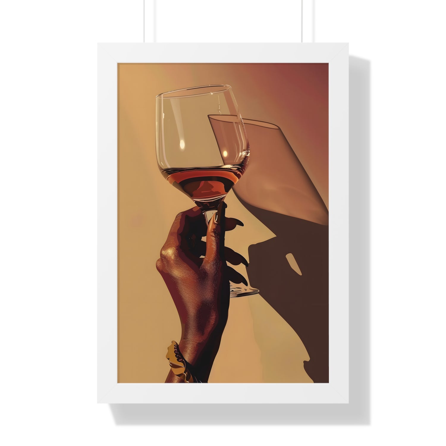 Framed Paper Print - Golden Hour Wine Toast