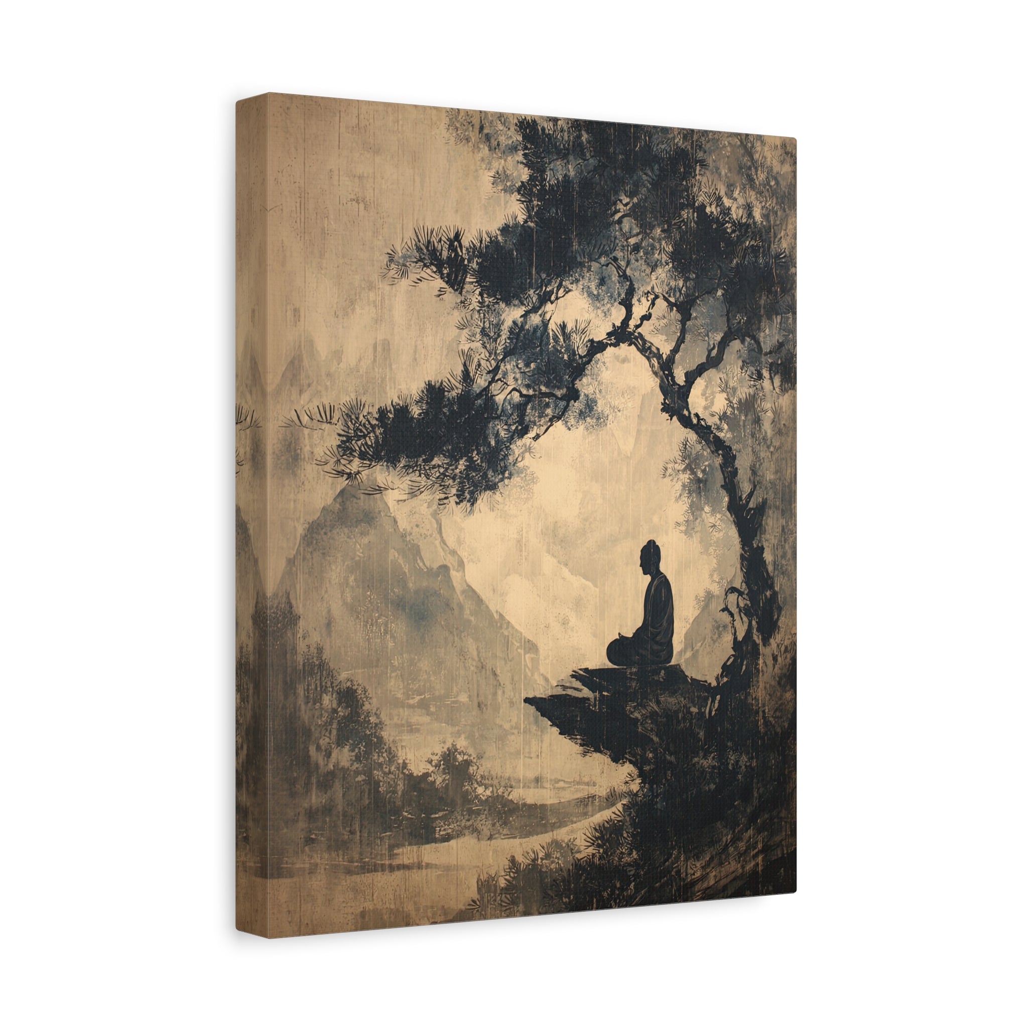 1.25" Matte Canvas - Mountain Tree Zen Silence