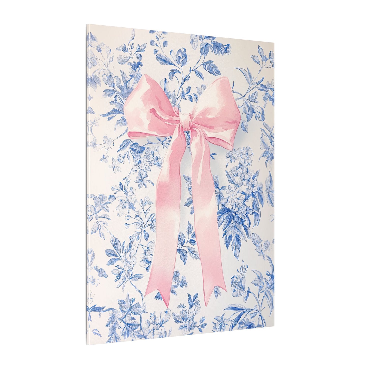 .75" Matte Canvas - Pink Bow Floralscape