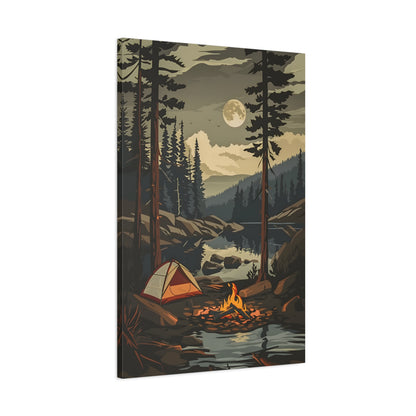 1.25" Matte Canvas - Moonlit Campfire Escape