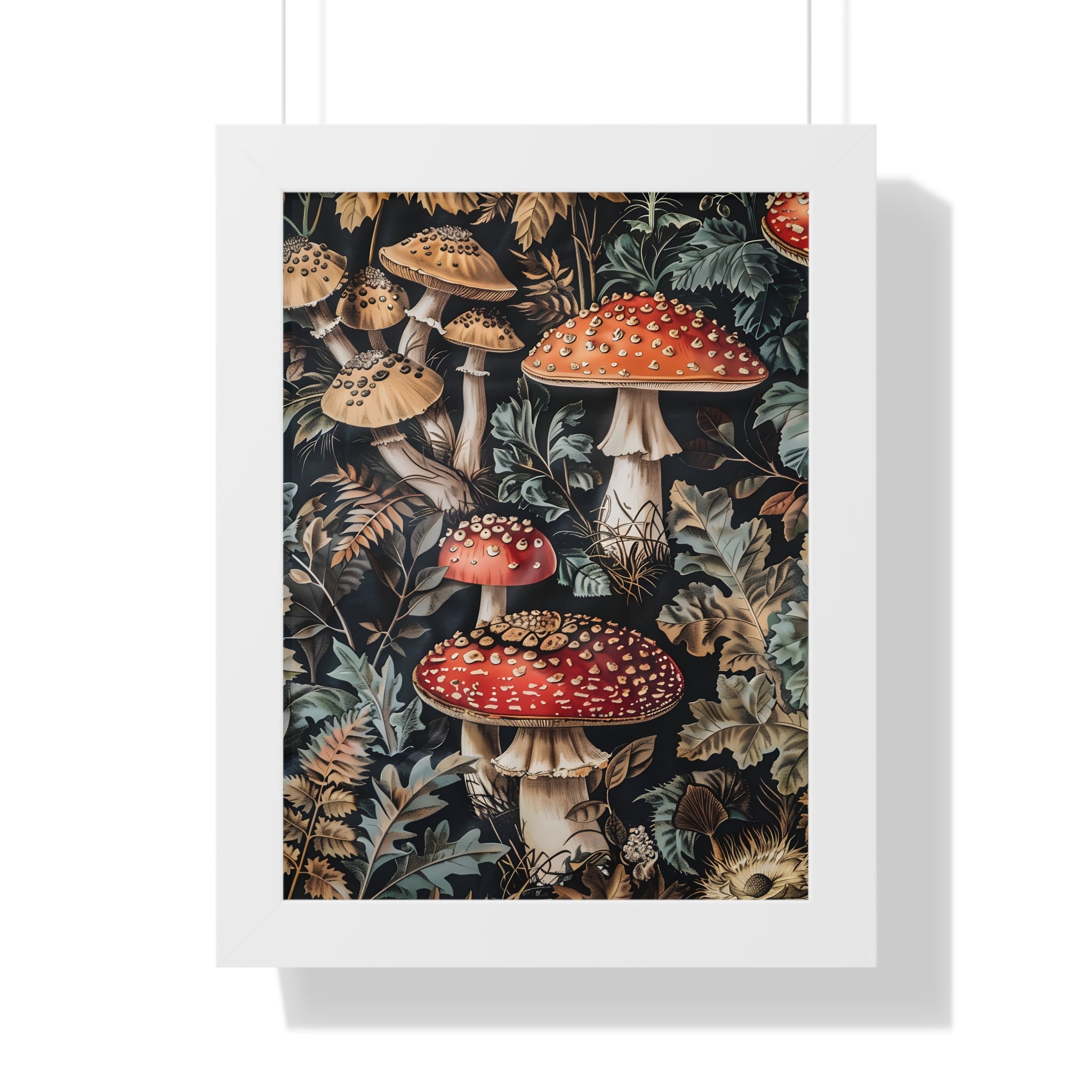 Framed Paper Print - Midnight Mycological Reverie