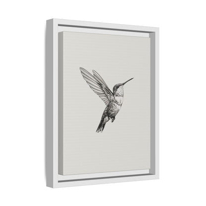 Framed Canvas - Flying Hummingbird Line Study