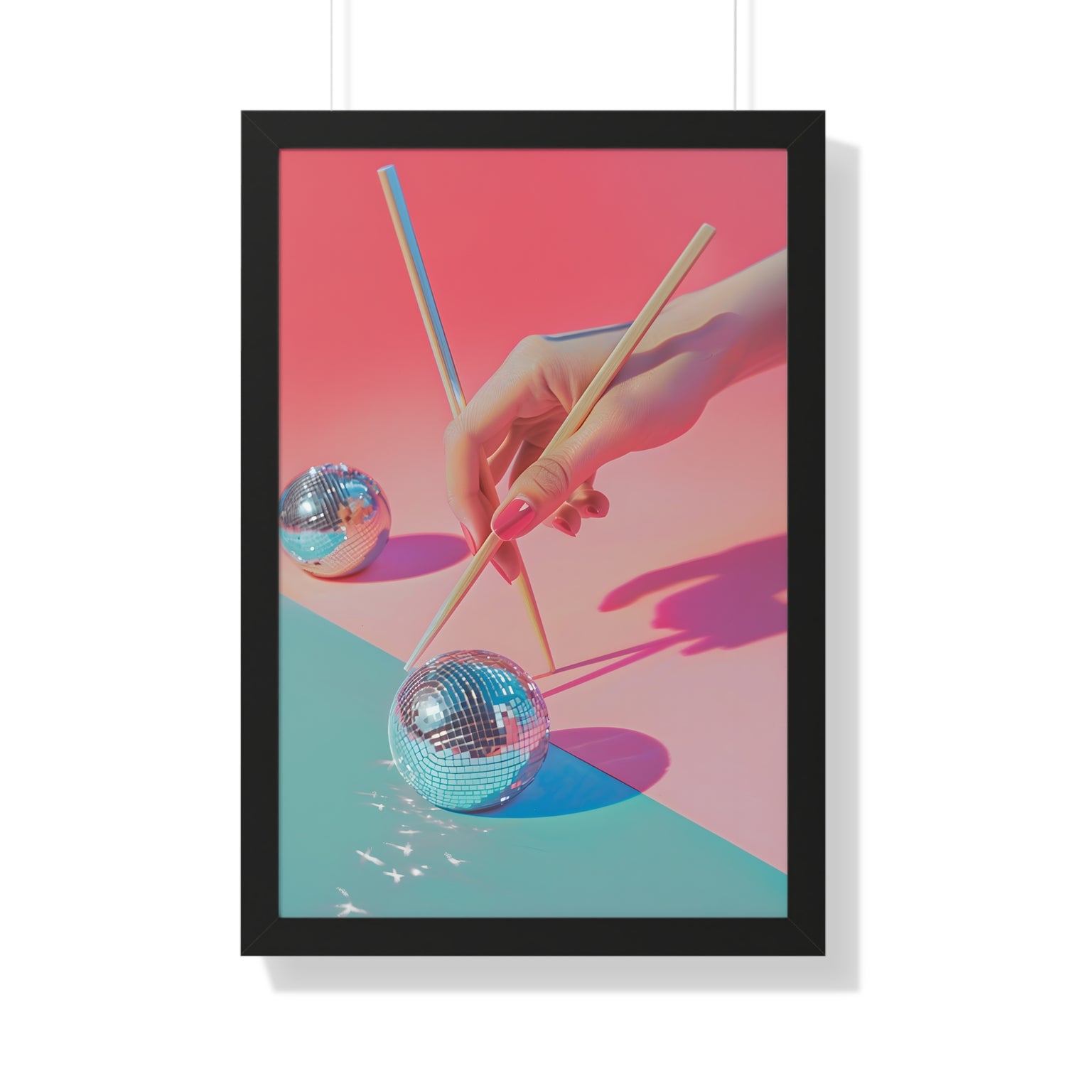 Framed Paper Print - Disco Chopsticks Delight