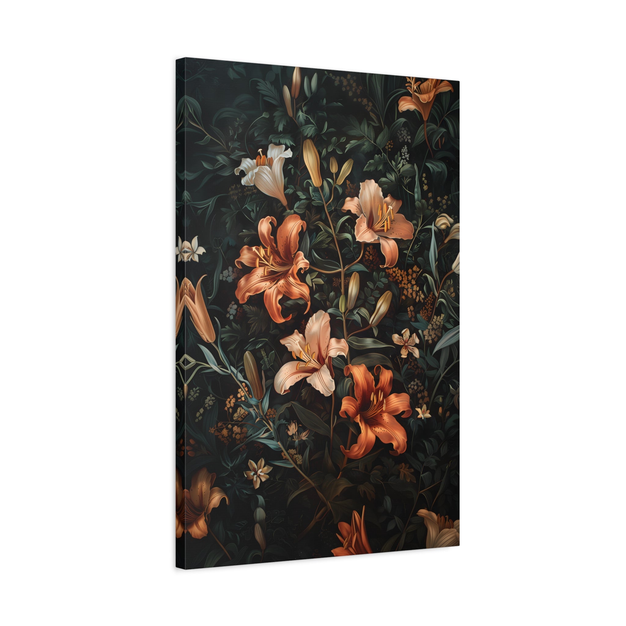 1.25" Matte Canvas - Elegant Blooming Lilies