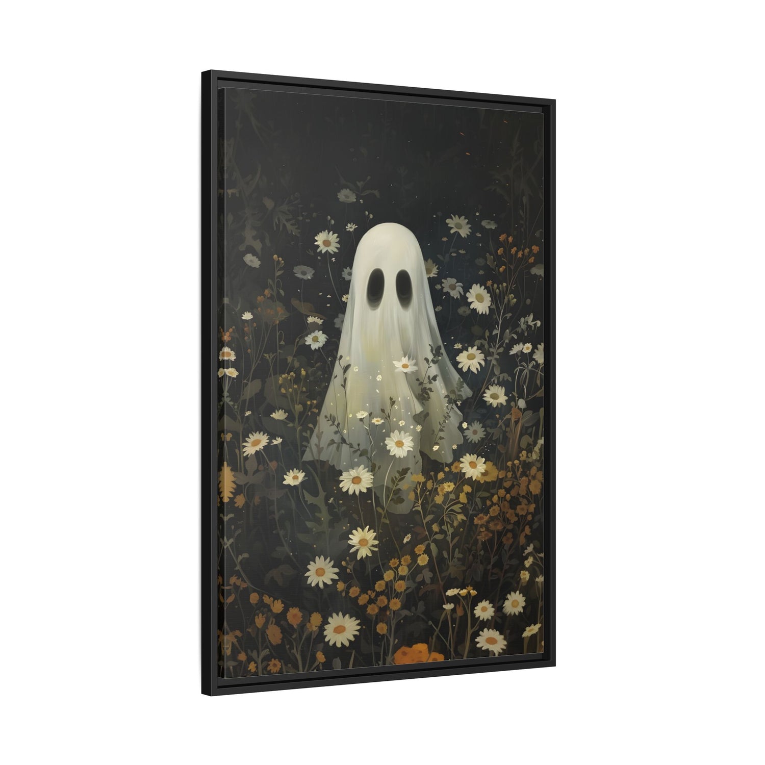 Framed Canvas - Daisy Meadow Ghost