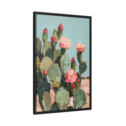 Framed Canvas - Arizona Blooming Cactus Color