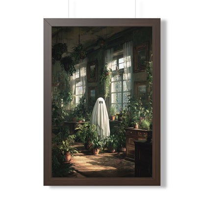 Framed Paper Print - Ghost Among Houseplants