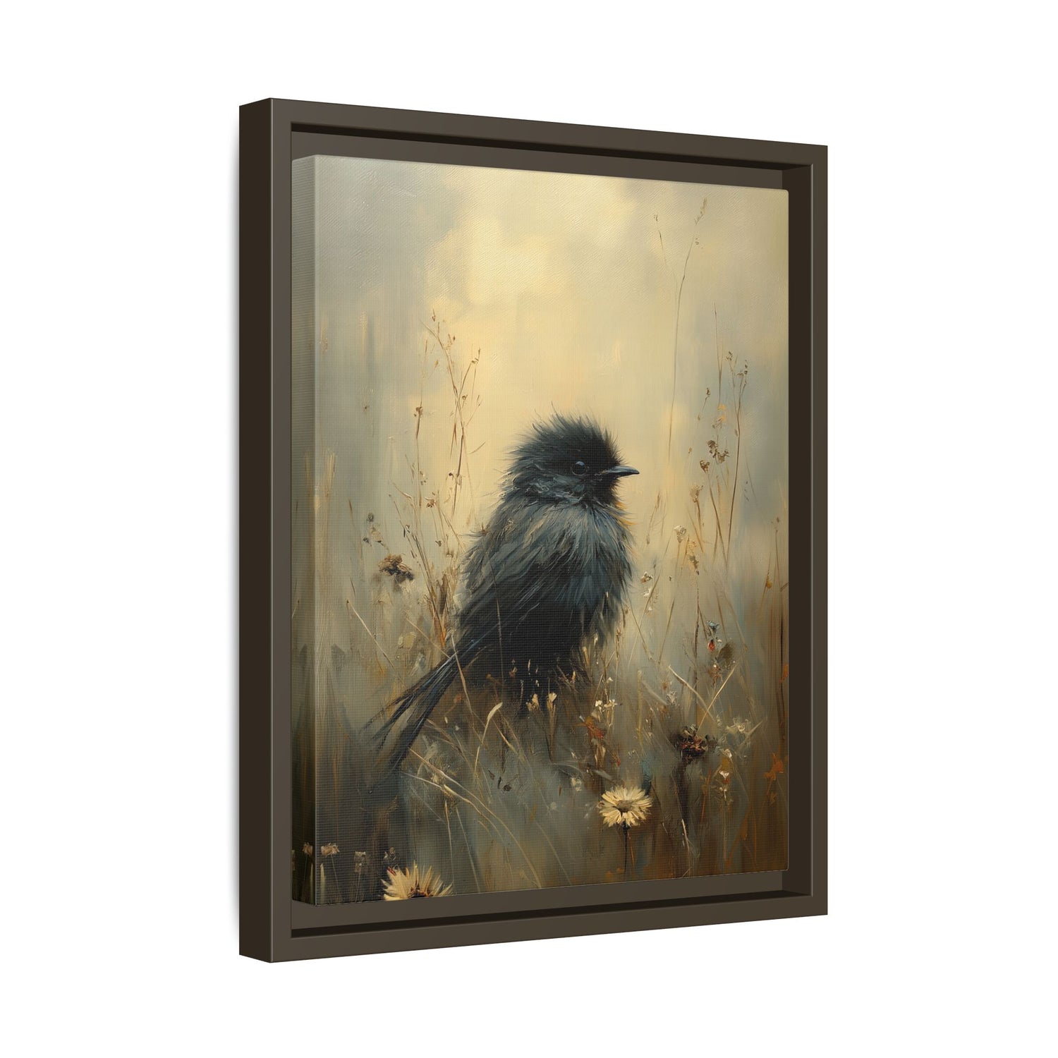 Framed Canvas - Golden Meadow Bird