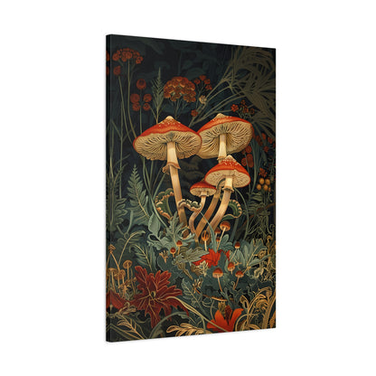 1.25" Matte Canvas - Elegant Mushroom Reverie