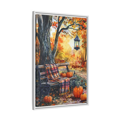 Framed Canvas - Golden Pause in Fall