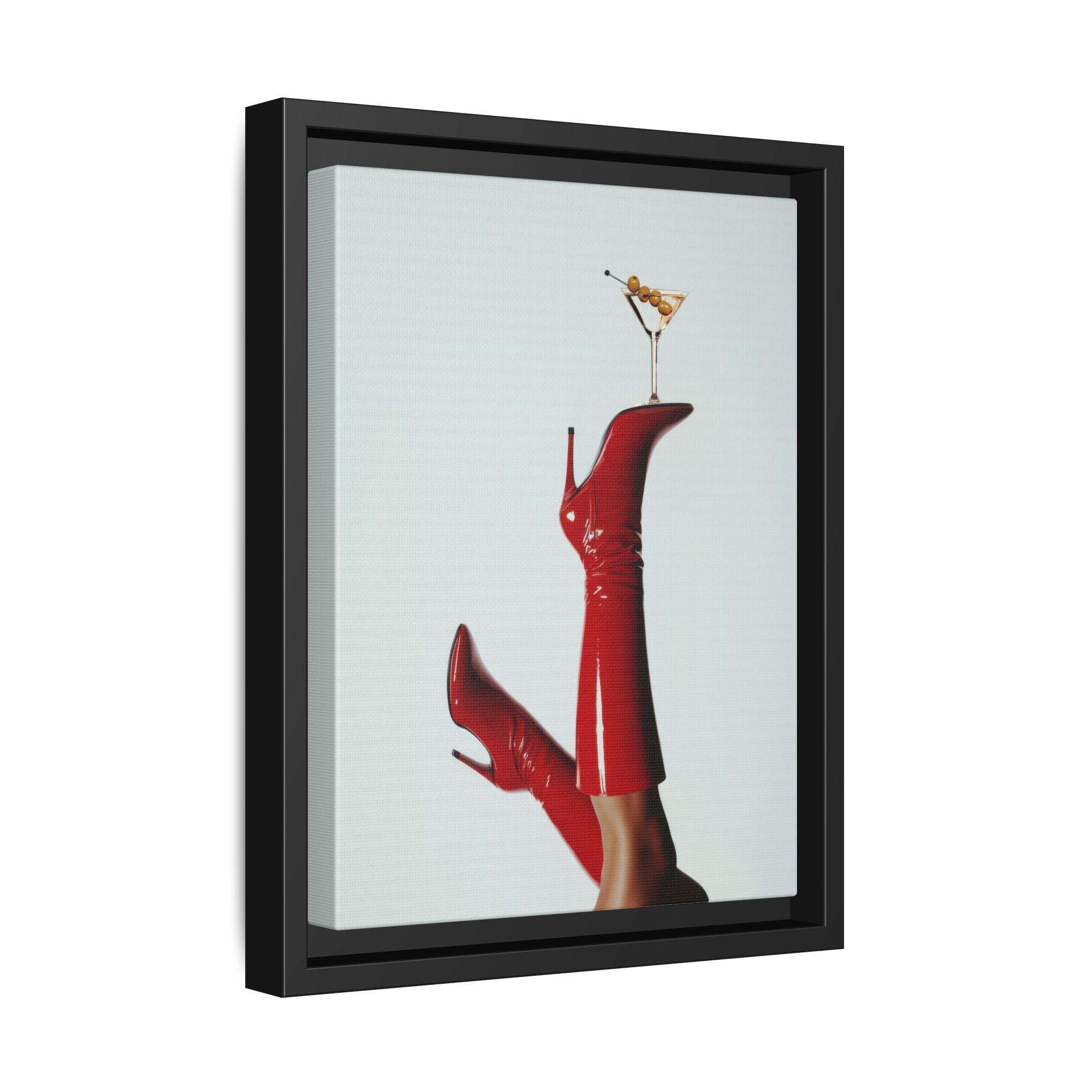 Framed Canvas - Cocktails &amp; Red Stilettos
