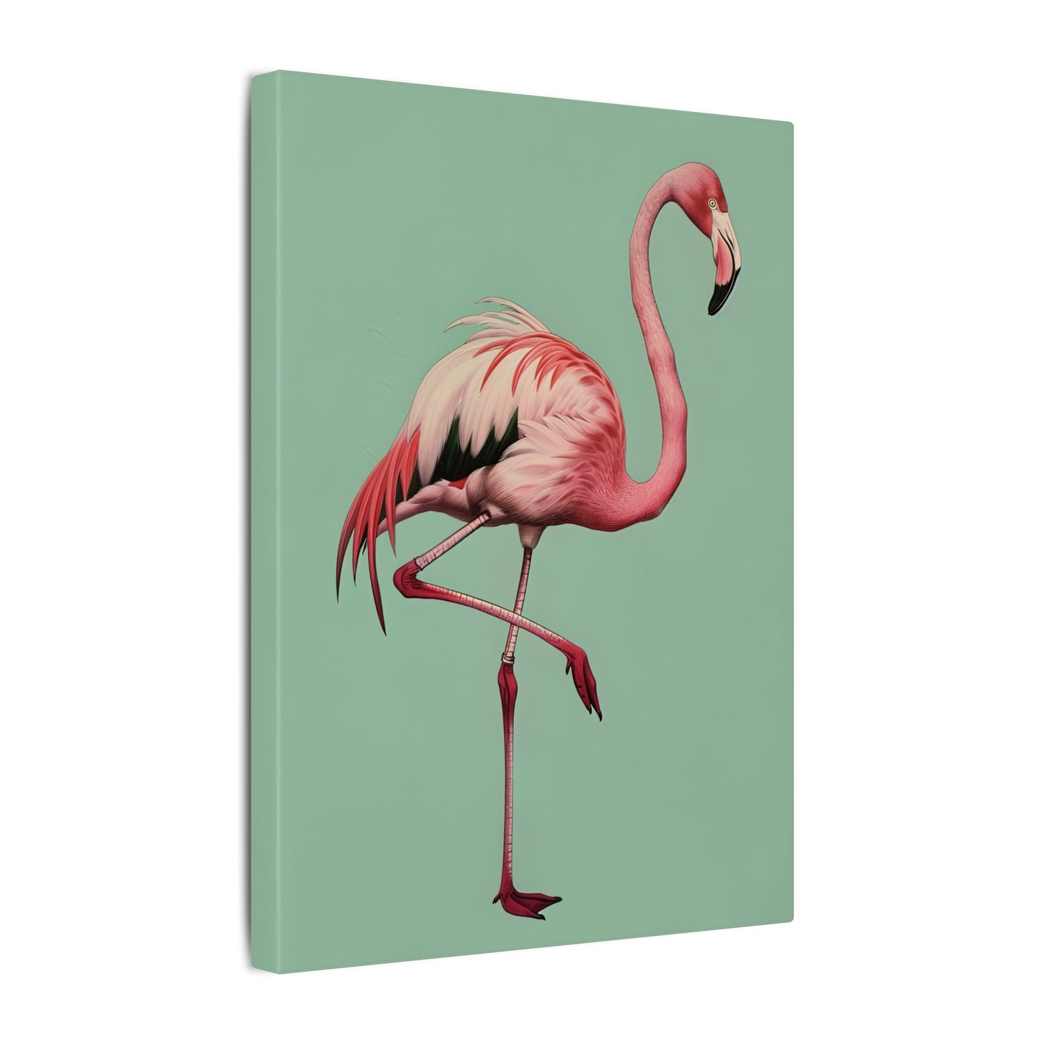 .75" Matte Canvas - Pink Flamingo Tropical