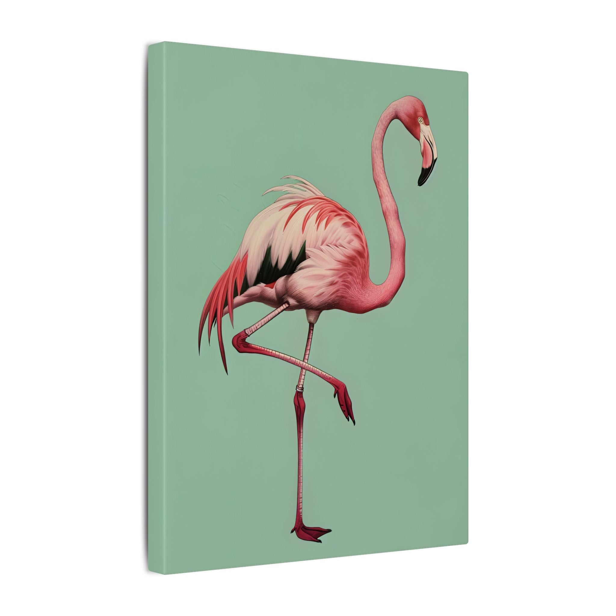 .75" Matte Canvas - Pink Flamingo Tropical