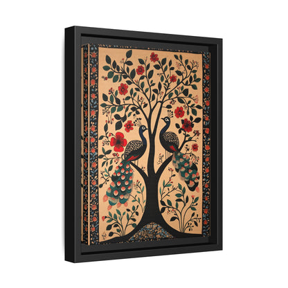 Framed Canvas - Lovers Under Blooming Canopy