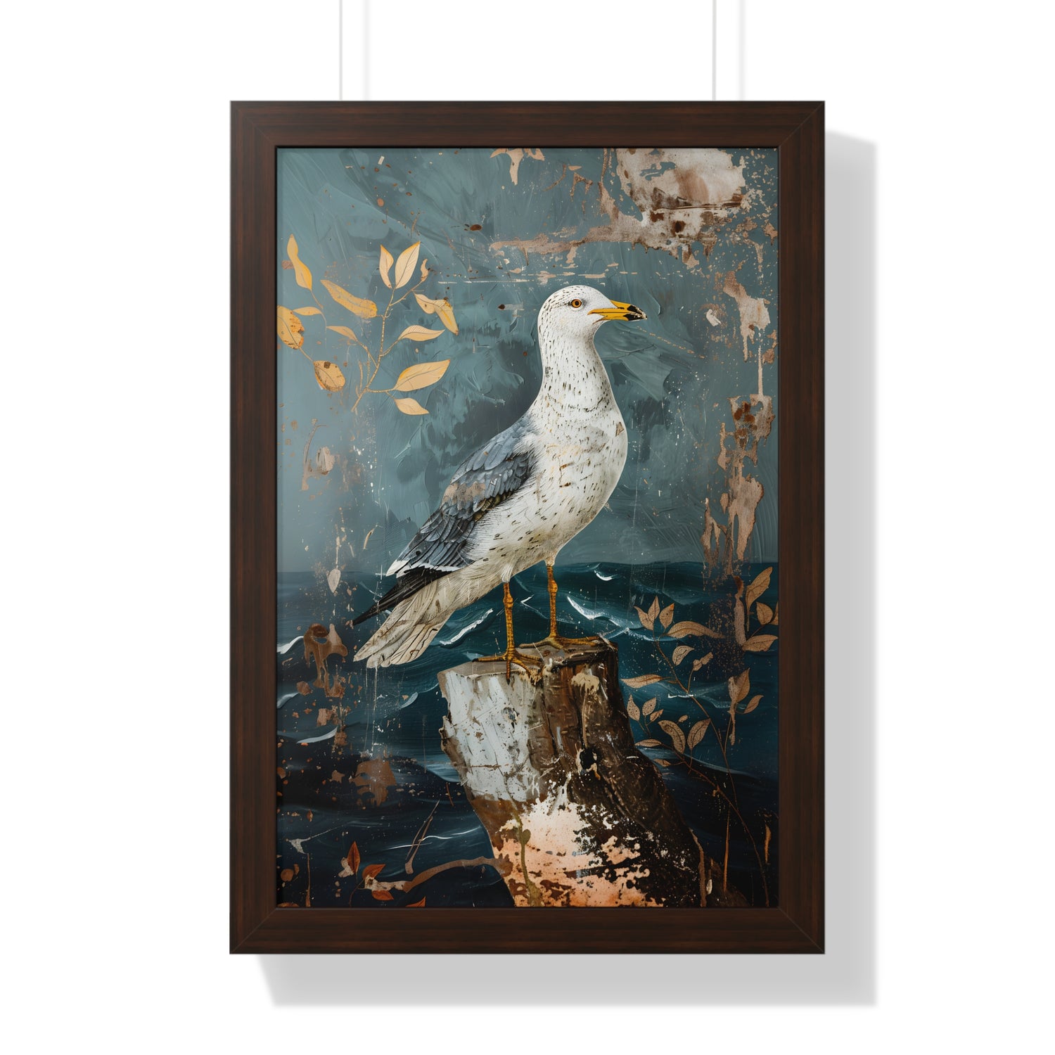 Framed Paper Print - Seagull’s Ocean Perch