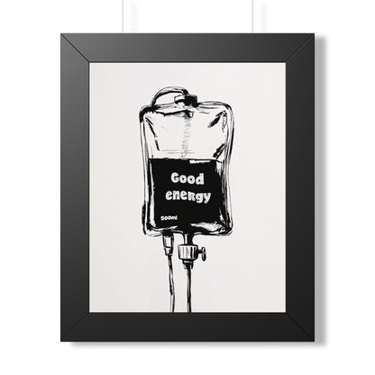 Framed Paper Print - Good Energy IV Bag