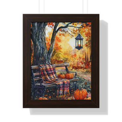 Framed Paper Print - Golden Pause in Fall