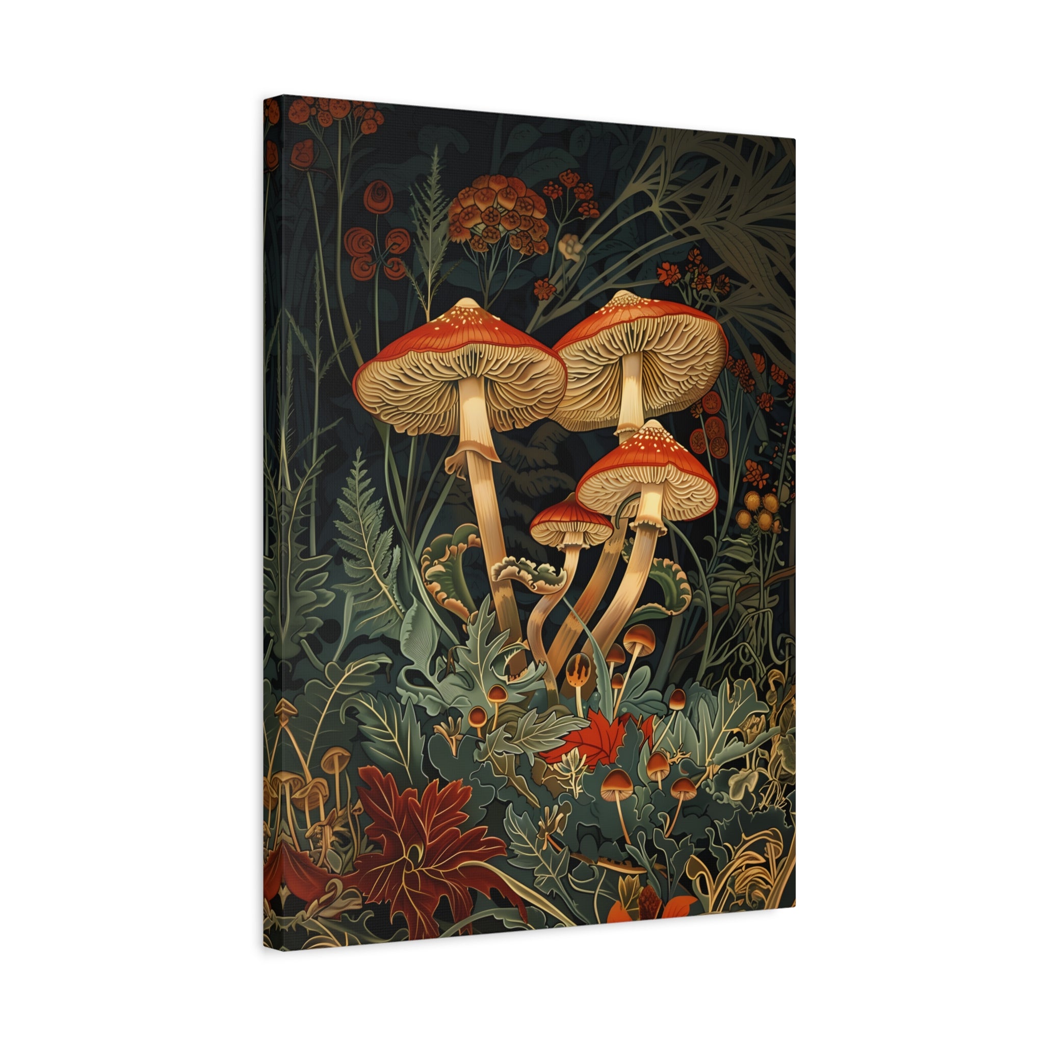 1.25" Matte Canvas - Elegant Mushroom Reverie