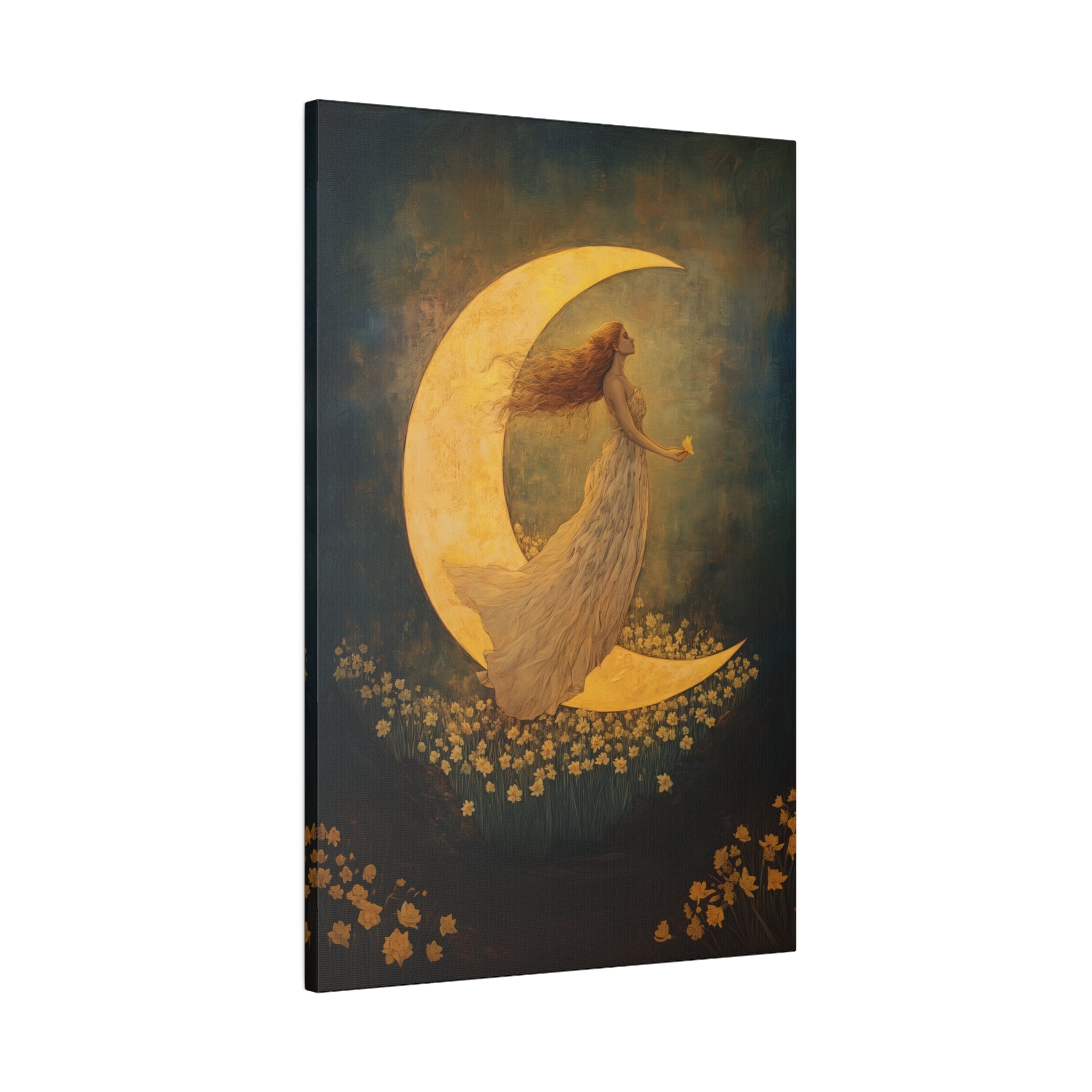 .75" Matte Canvas - Moonlit Dreamer with Daffodils