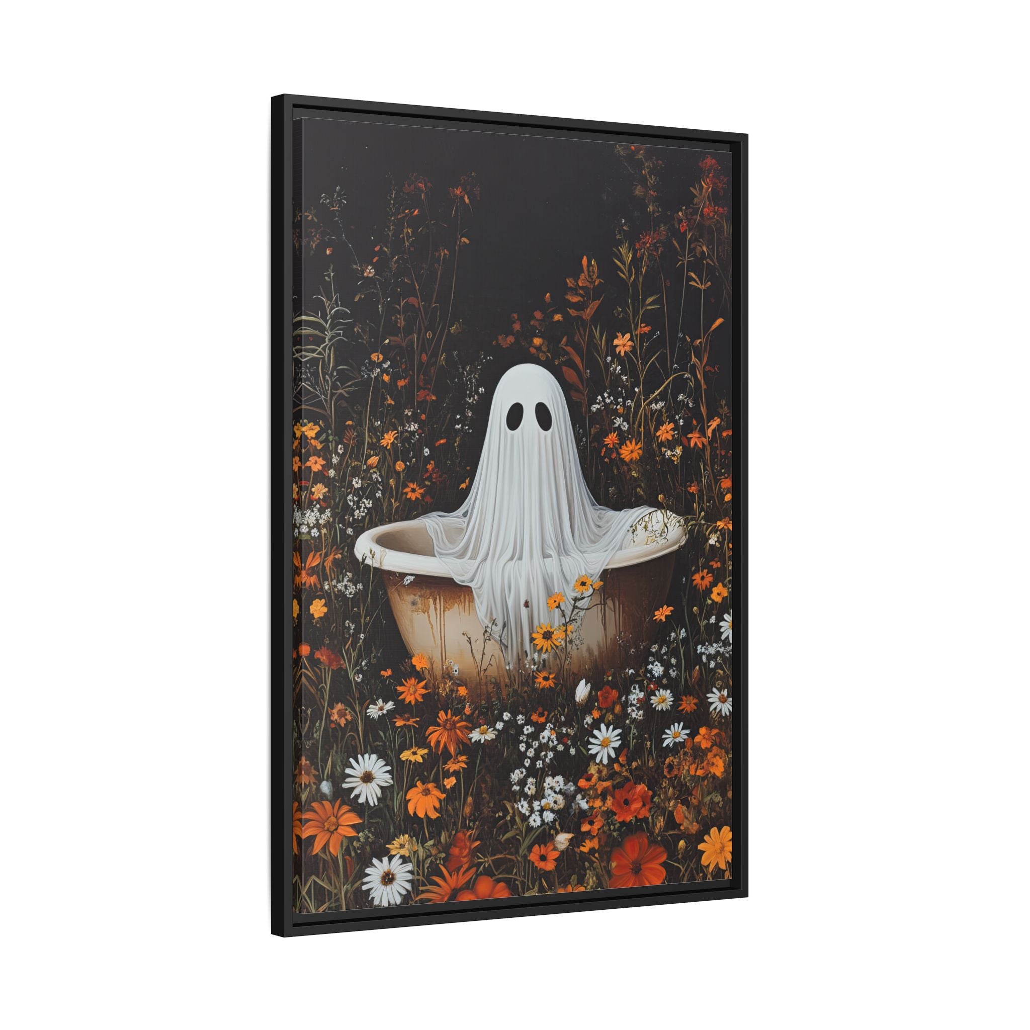 Framed Canvas - Wildflower Bathtub Ghost
