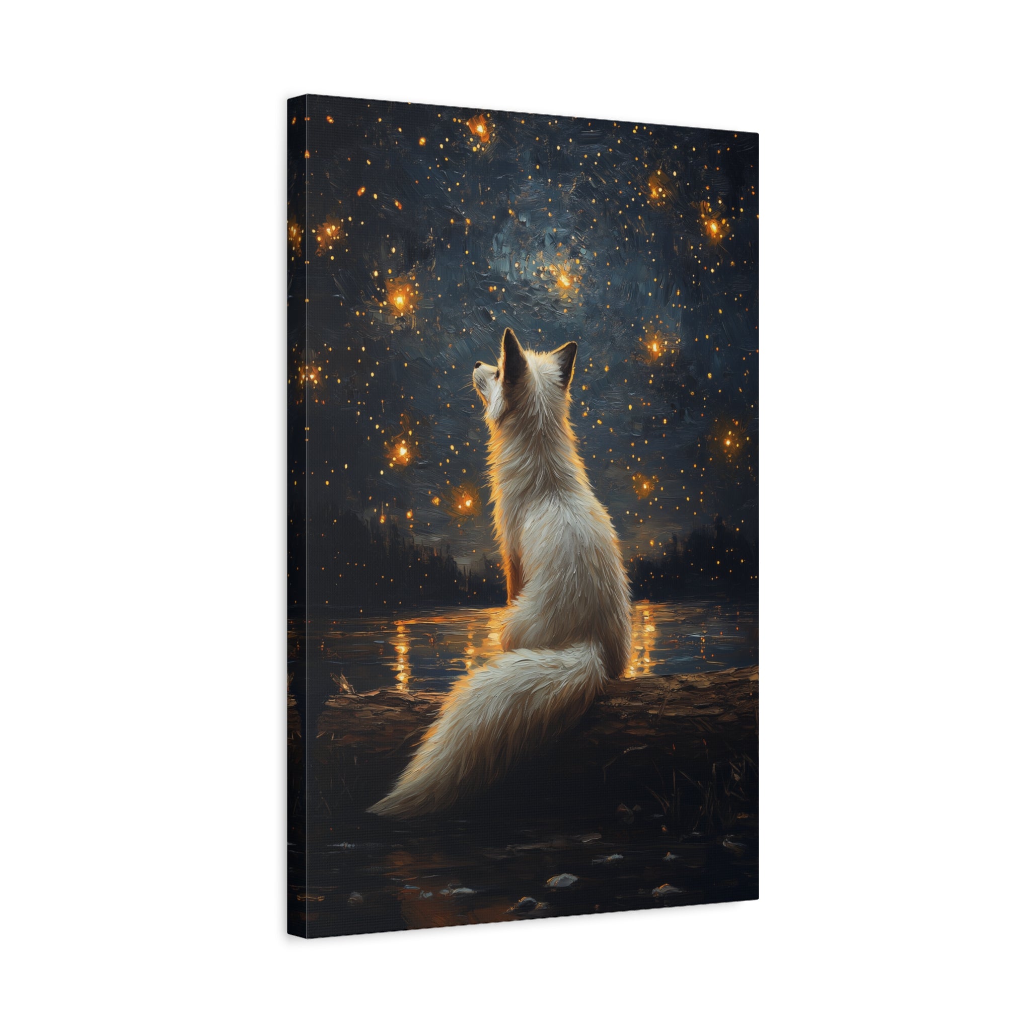 1.25" Matte Canvas - Stargazing Fox Reverie