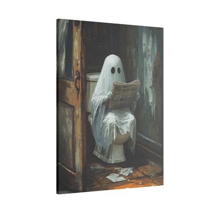 .75&quot; Matte Canvas - Ghostly Bathroom Break