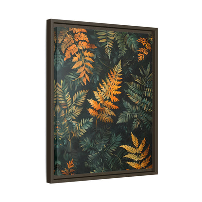 Framed Canvas - Golden Fern Elegance
