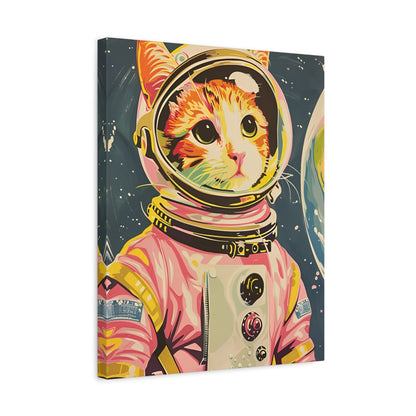 1.25" Matte Canvas - Catstronaut Pink Mission