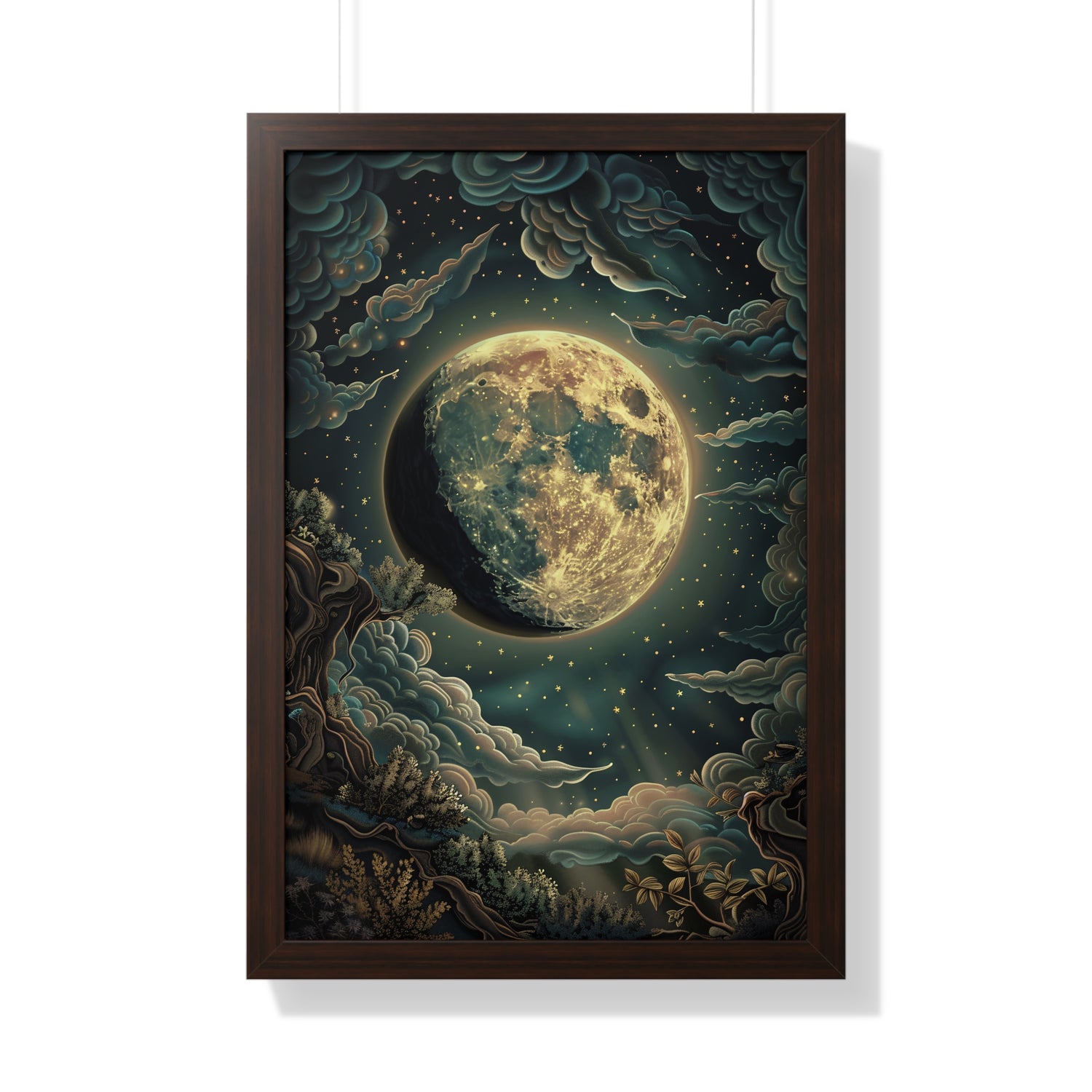 Framed Paper Print - Waxing Gibbous Dreamscape