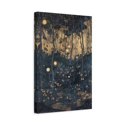 1.25" Matte Canvas - Golden Firefly Nightscape